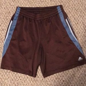 Addidas gym shorts blue brown